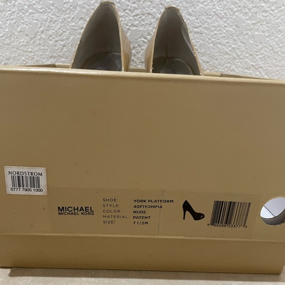 Michael Kors York Nude Platform Peep Toe 7.5 - Picture 6 of 8
